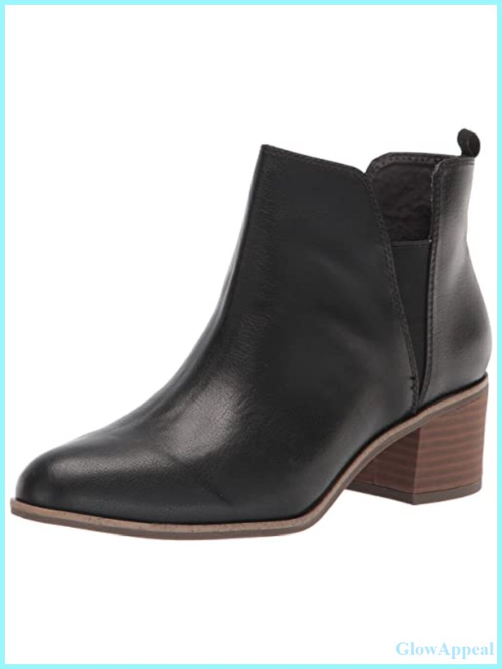 Women's Teammate Ankle Bootie Faux Leather Slip On Block Heel